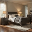 Pemberly Row 3pc California King Sleigh Bed Set with 2 Nightstands in Gray