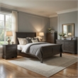 Pemberly Row 5 Piece Queen Panel Bed Set with Dresser and Chest in Gray