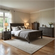 Pemberly Row 5 Piece Queen Panel Bed Set with Dresser and Chest in Gray