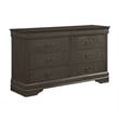 Pemberly Row 4 Piece Queen Panel Bed Set with Dresser and Chest in Gray