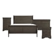 Pemberly Row 4 Piece Queen Panel Bed Set with Dresser and Chest in Gray