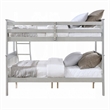 Pemberly Row Twin over Full Bunk Bed with Slatted Frame in Gray and Brown