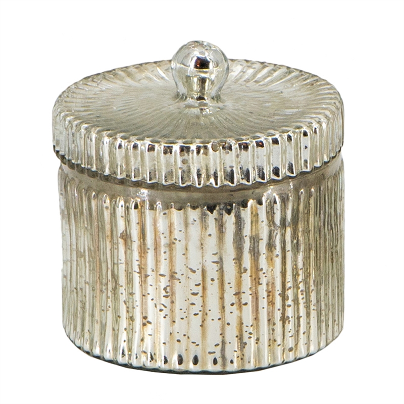 Pemberly Row Scented Soy Wax Candle with Lid and Ribbed Jar in Earl Gray