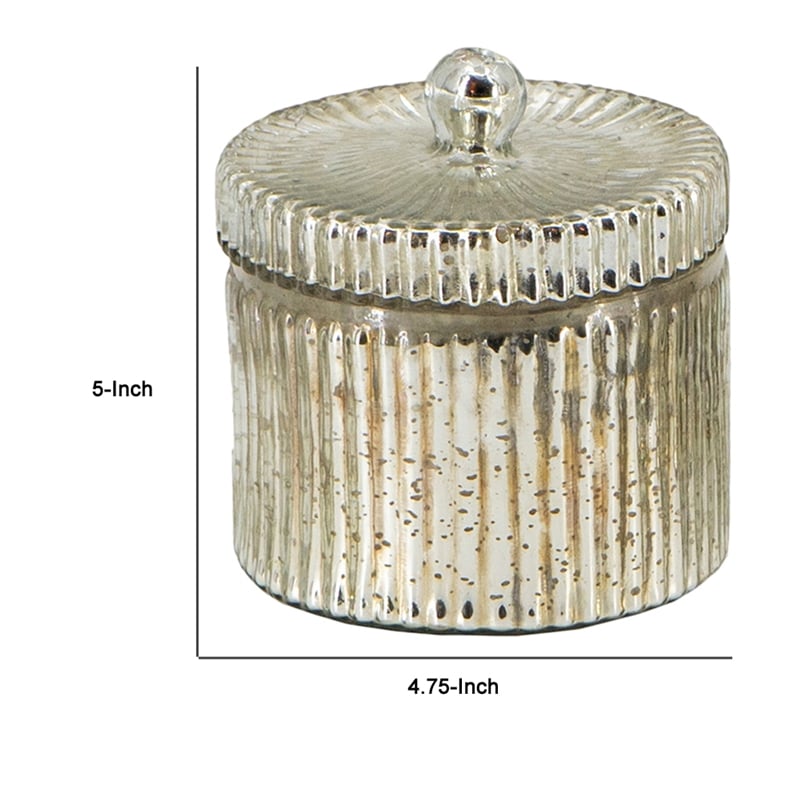Pemberly Row Scented Soy Wax Candle with Lid and Ribbed Jar in Earl Gray