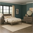 Pemberly Row 4pc Queen Set with Dresser and Oval Mirror in Gray Wood