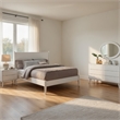 Pemberly Row 4pc Twin Set with Dresser and Oval Mirror in White Wood