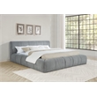 Pemberly Row Upholstered Eastern King Platform Bed in Dove Gray