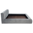 Pemberly Row Upholstered Eastern King Platform Bed in Dove Gray
