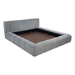 Pemberly Row Upholstered Eastern King Platform Bed in Dove Gray