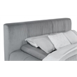 Pemberly Row Upholstered Queen Bed with Pleated Headboard in Dove Gray