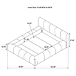 Pemberly Row Upholstered Queen Bed with Pleated Headboard in Dove Gray