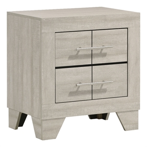 Pemberly Row 2 Drawer Nightstand Bedside Table in Rustic Cream