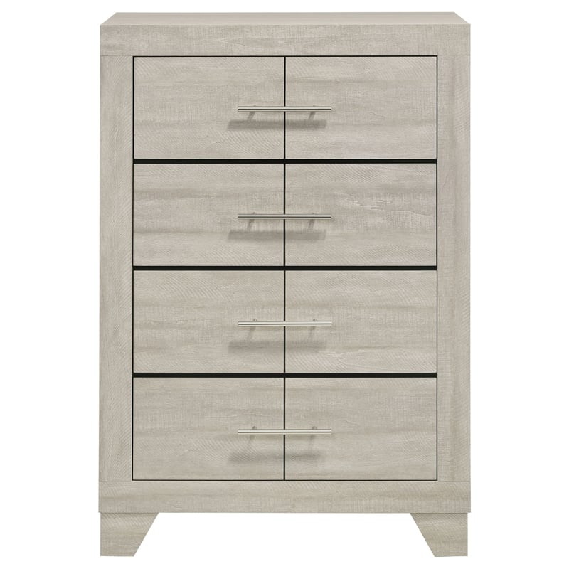 Pemberly Row 4 Drawer Bedroom Chest of Drawers in Rustic Cream