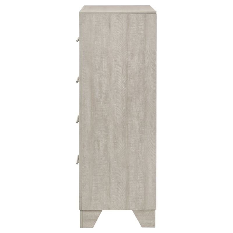 Pemberly Row 4 Drawer Bedroom Chest of Drawers in Rustic Cream