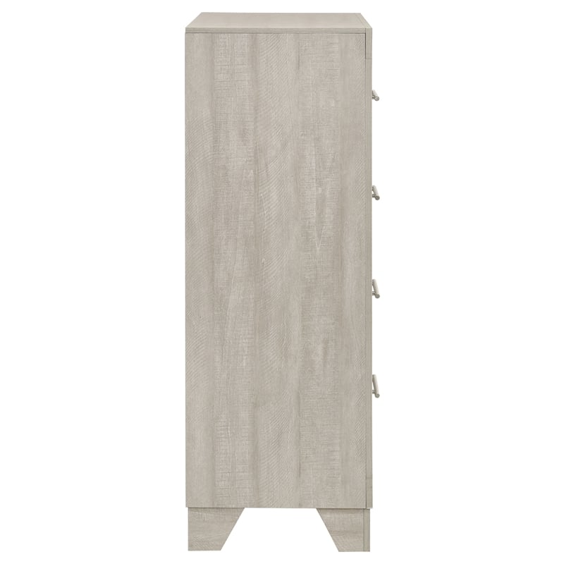 Pemberly Row 4 Drawer Bedroom Chest of Drawers in Rustic Cream