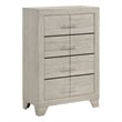 Pemberly Row 4 Drawer Bedroom Chest of Drawers in Rustic Cream