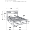 Pemberly Row Modern 5 Piece Eastern King Bedroom Set in Black