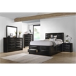 Pemberly Row Modern 5 Piece Eastern King Bedroom Set in Black