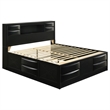 Pemberly Row Modern 5 Piece Eastern King Bedroom Set in Black