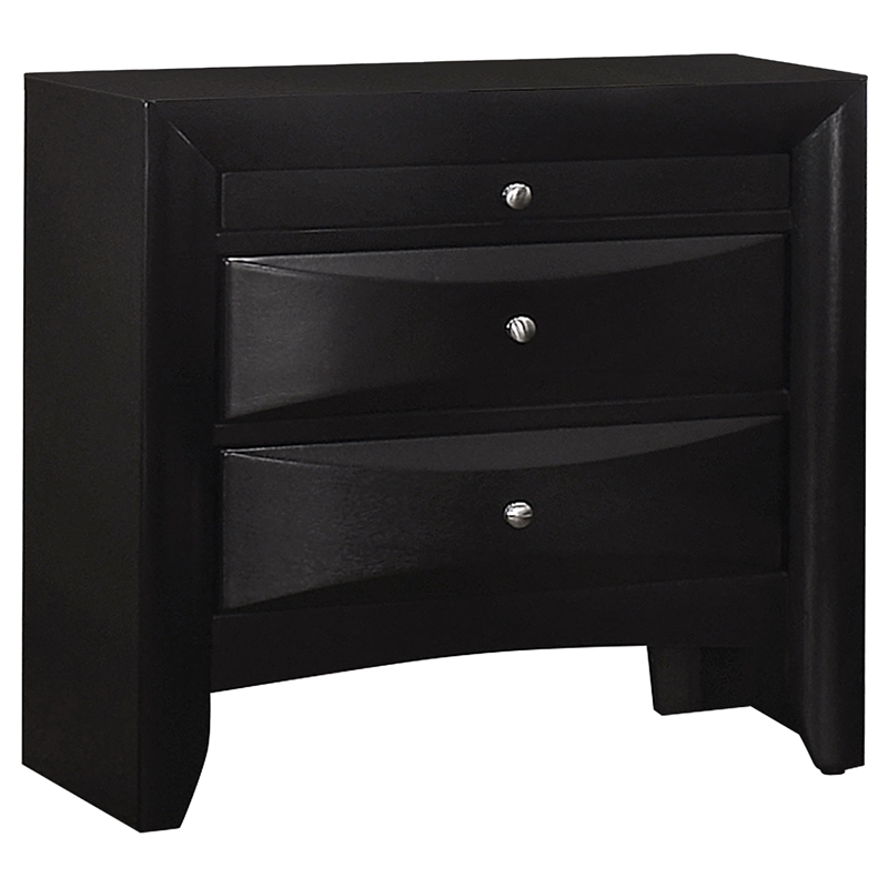 Pemberly Row Modern 5 Piece Eastern King Bedroom Set in Black