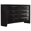 Pemberly Row Modern 5 Piece Eastern King Bedroom Set in Black