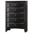 Pemberly Row Modern 5 Piece Eastern King Bedroom Set in Black