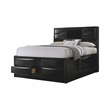 Pemberly Row 4 Piece California King Storage Bedroom Set in Black