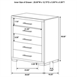 Pemberly Row 5 Drawer Bedroom Chest with Bar Pulls in Cappuccino