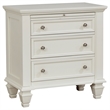 Pemberly Row 5 Piece Eastern King Carved Bedroom Set in Cream White