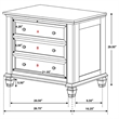Pemberly Row 4 Piece California King Bedroom Set in Cream White