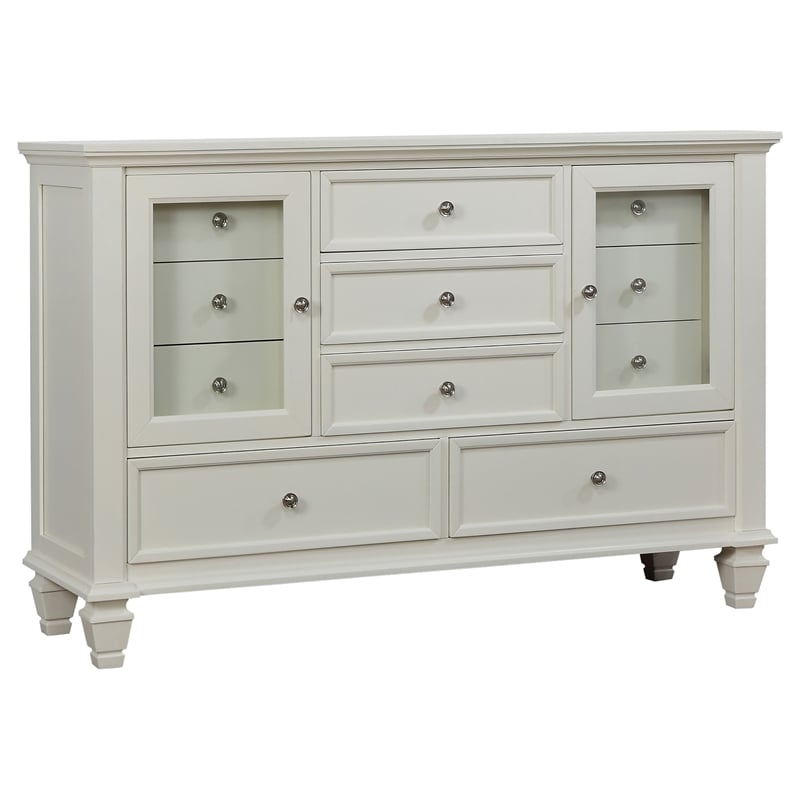 Pemberly Row 4 Piece California King Bedroom Set in Cream White