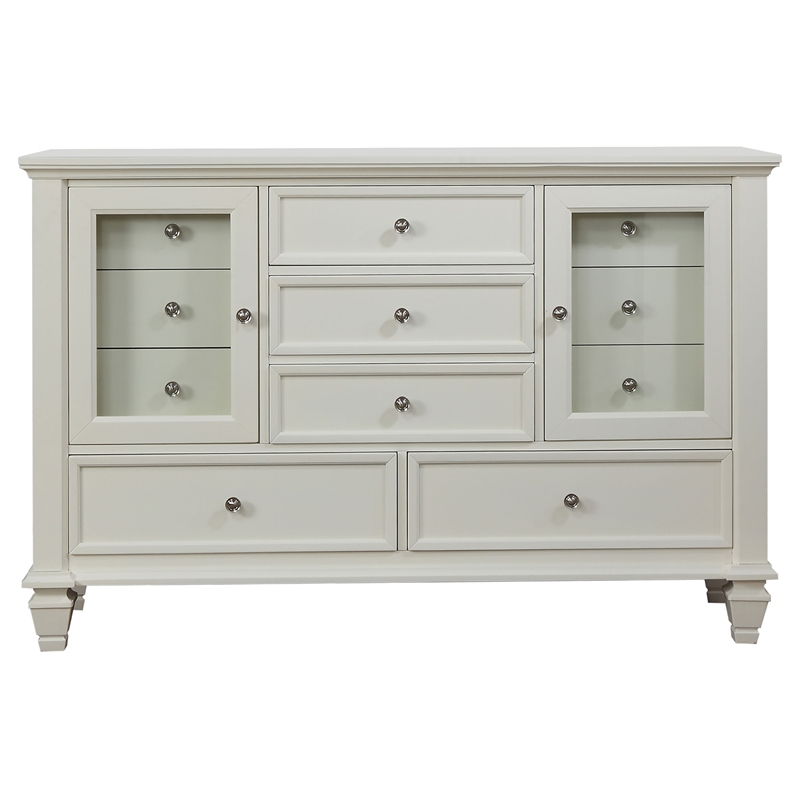 Pemberly Row 4 Piece California King Bedroom Set in Cream White