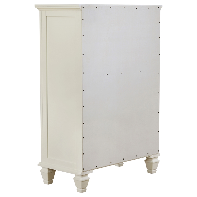 Pemberly Row 5 Piece California King Bedroom Set in Cream White
