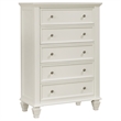 Pemberly Row 5 Piece California King Bedroom Set in Cream White