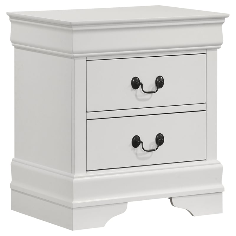 Pemberly Row 4 Piece Eastern King Bedroom Set with Mirror in White