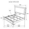 Pemberly Row 5 Piece Eastern King LED Bedroom Set in Natural and White