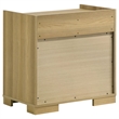 Pemberly Row 5 Piece Eastern King LED Bedroom Set in Natural and White