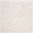 Pemberly Row Faux Fur Upholstered Eastern King Platform Bed in Cream