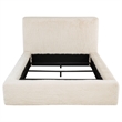 Pemberly Row Faux Fur Upholstered California King Platform Bed in Cream