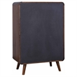 Pemberly Row 5 Piece Mid-Century Twin Bedroom Set in Dark Walnut