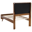 Pemberly Row 5 Piece Mid-Century Twin Bedroom Set in Dark Walnut