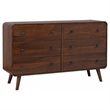 Pemberly Row 5 Piece Mid-Century Twin Bedroom Set in Dark Walnut