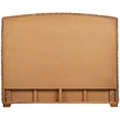 Pemberly Row Banana Leaf Woven Eastern King Panel Bed in Amber