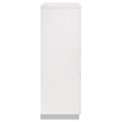 Pemberly Row 5 Drawer Bedroom Chest with Chrome Handles in White High Gloss