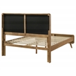 Pemberly Row Eastern King Platform Bed with Tufted Headboard in Light Ash