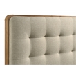 Pemberly Row Eastern King Platform Bed with Tufted Headboard in Light Ash