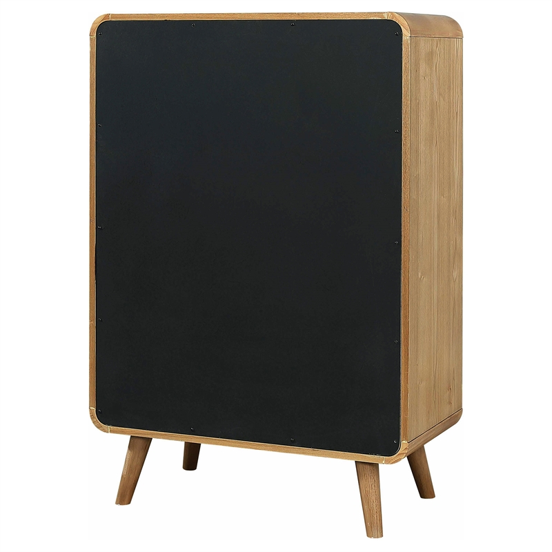 Pemberly Row 5 Drawer Mid-Century Chest of Drawers in Light Ash
