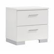 Pemberly Row 5 Piece California King LED Bedroom Set in White Gloss