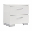 Pemberly Row 4 Piece Eastern King LED Bedroom Set in White High Gloss