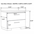 Pemberly Row 5 Piece Eastern King LED Bedroom Set in White High Gloss